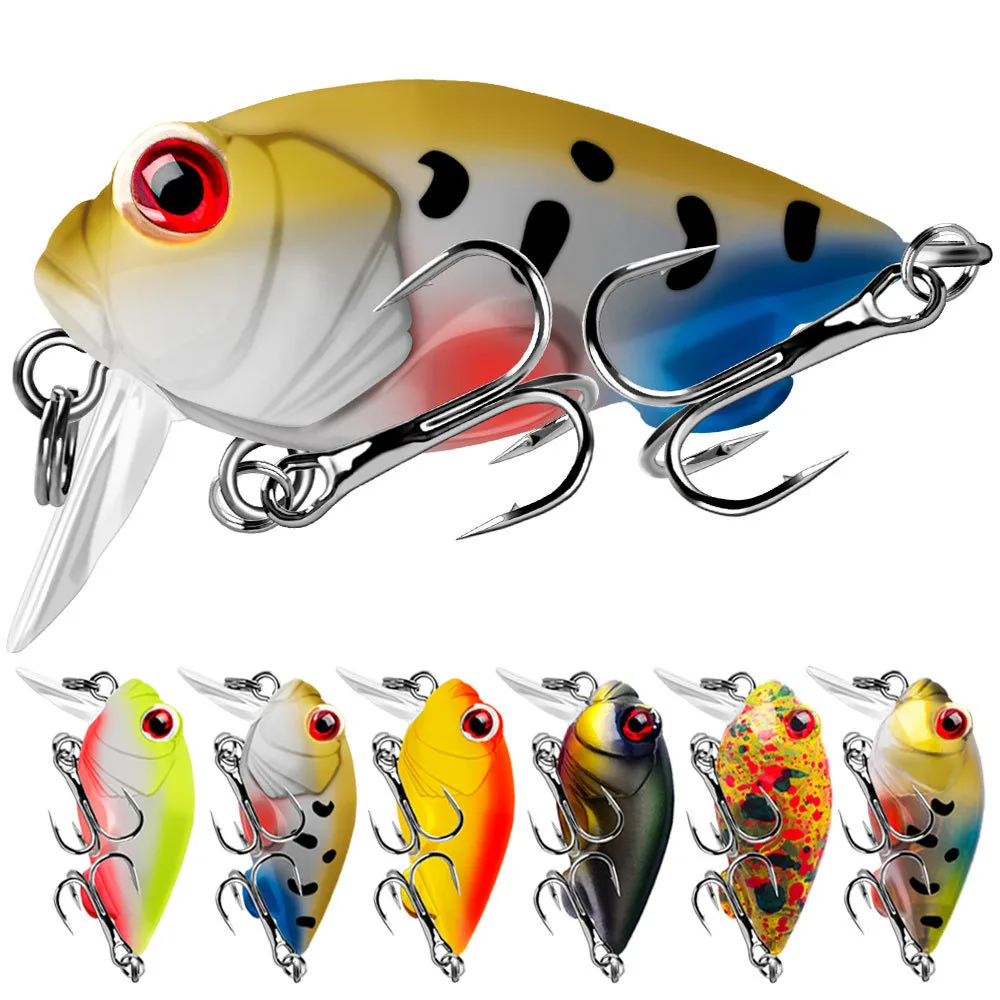 1pcs 5cm 10g Fishing Lures Rock Crank Bait Crankbait Minnow Bass Treble Hooks Swim Hard Lure Baits Wobbler Long Tongue