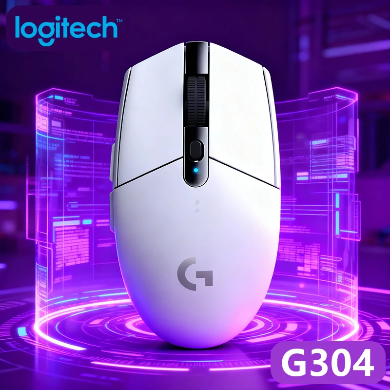 Logitech G304 Wireless Gaming Powerhouse: 12000 DPI HERO Sensor, 6 Customizable Keys, Long-Lasting Battery, Ideal