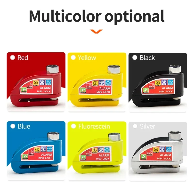 دراجة نارية دراجة قفل إنذار الأمن حماية قفل القرص سبائك الألومنيوم المضادة للسرقة مقاوم للماء دراجة نارية الملحقات