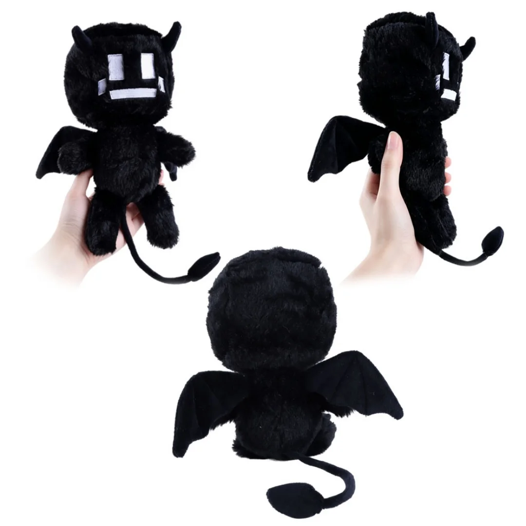 Niedliches Twixxel Fledermaus-Plüschtier, Spielzubehör, Weiches Stofftier, Schwarze Fledermaus, Geburtstags- und Feiertagsgeschenk für Kinder und Fans, Halloween-Deko – Detail 1