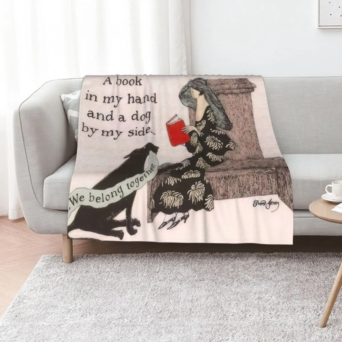 Edward Gorey Throw Blanket Travel Size Cozy Blanket for Plane Train