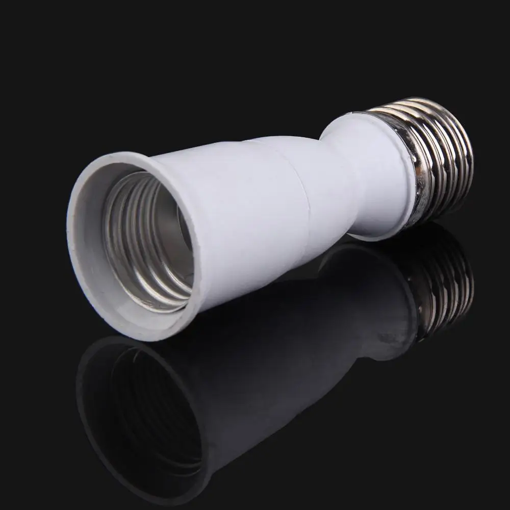 E27 to E27L Adapter Lamp Holder Converter Bulb Base Converting for Lamp Switch Lighting Parts Accessories White