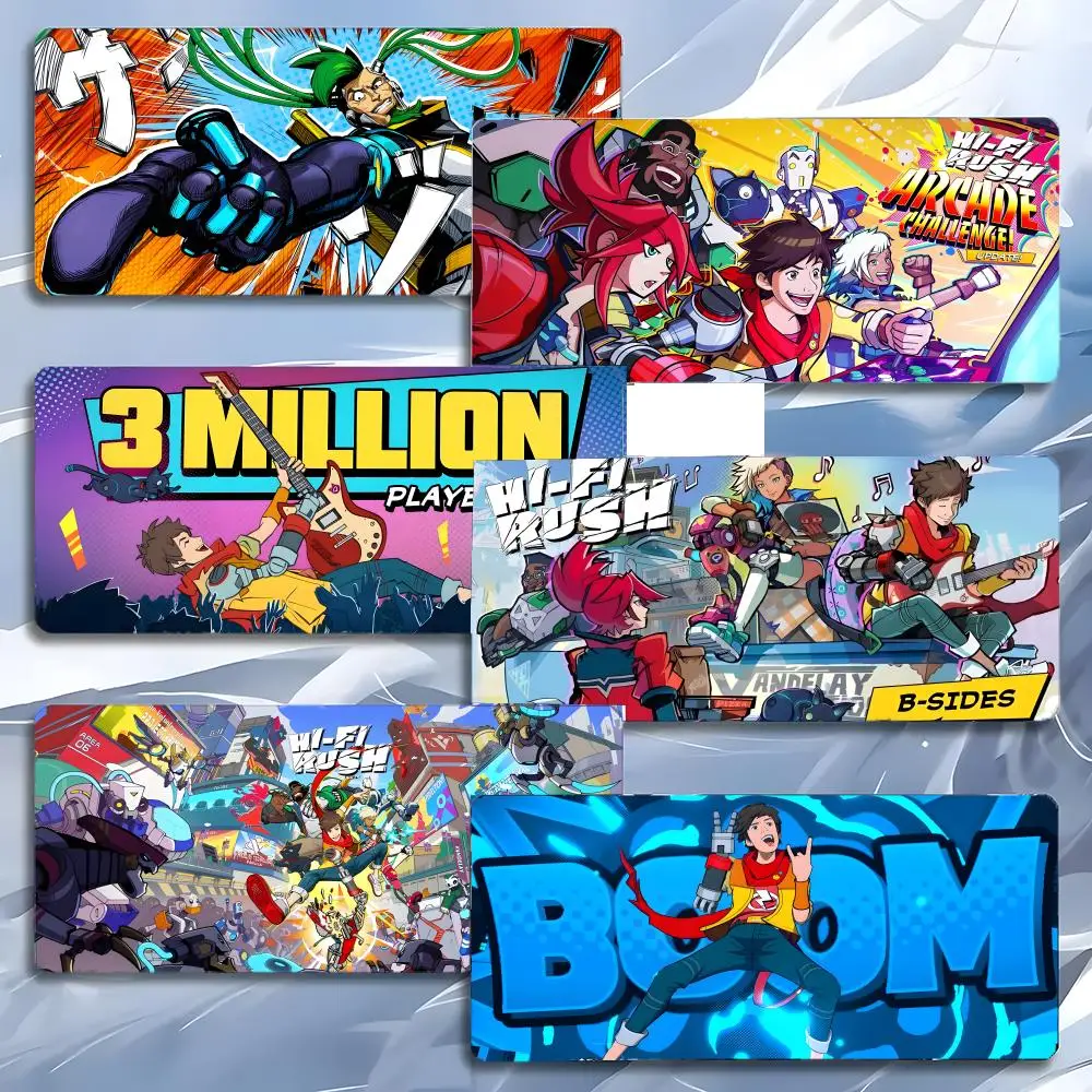 Fun Rhythm Game H-Hi-Fi Rush Mouse Pad Mousepad Large Gaming LockEdge Thickened PC Table Desk Mat