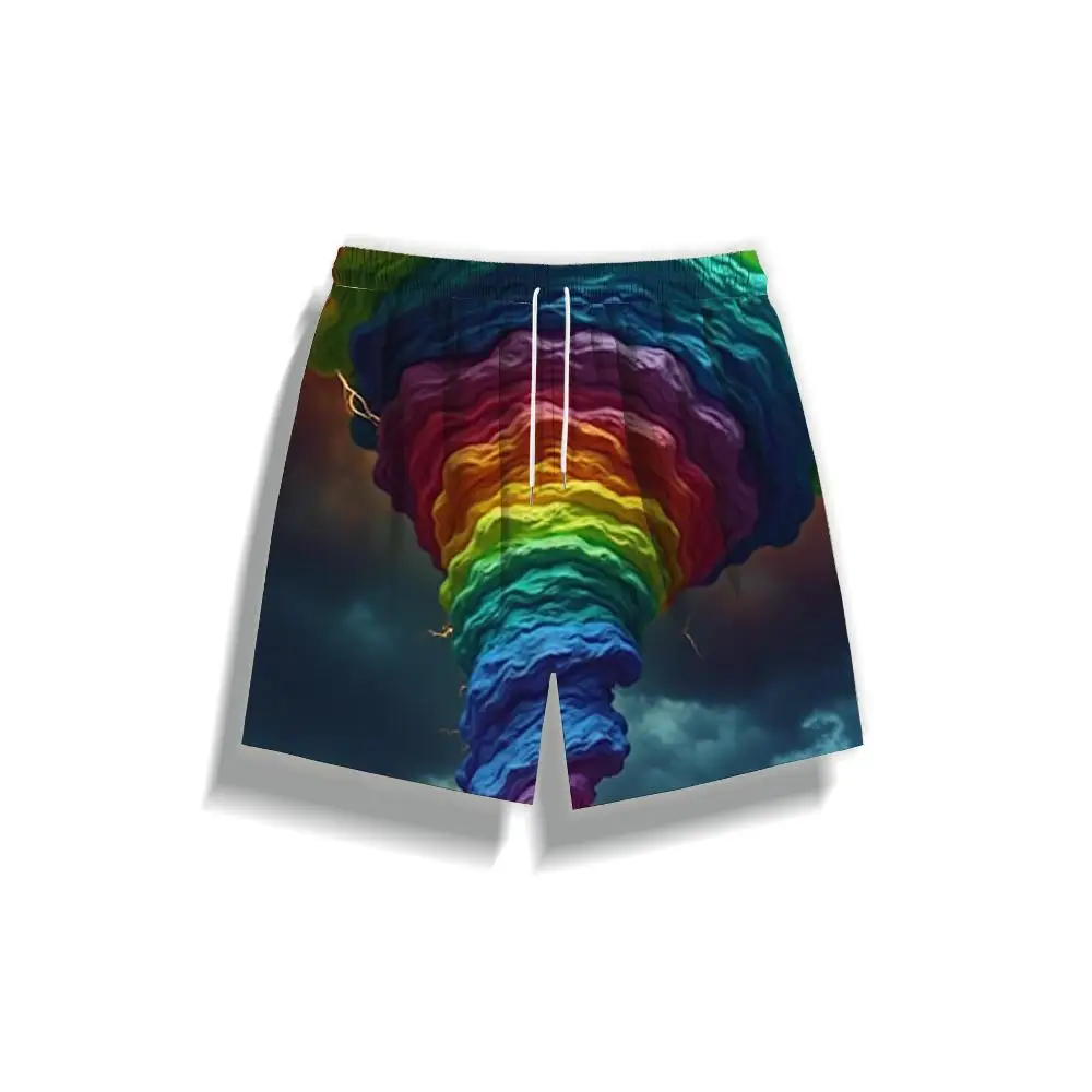 

1pcs Men's Short swim trunks2026 Summer 3D Printed Short sleeve sport Breathable Polyester running Quick drying Man pants