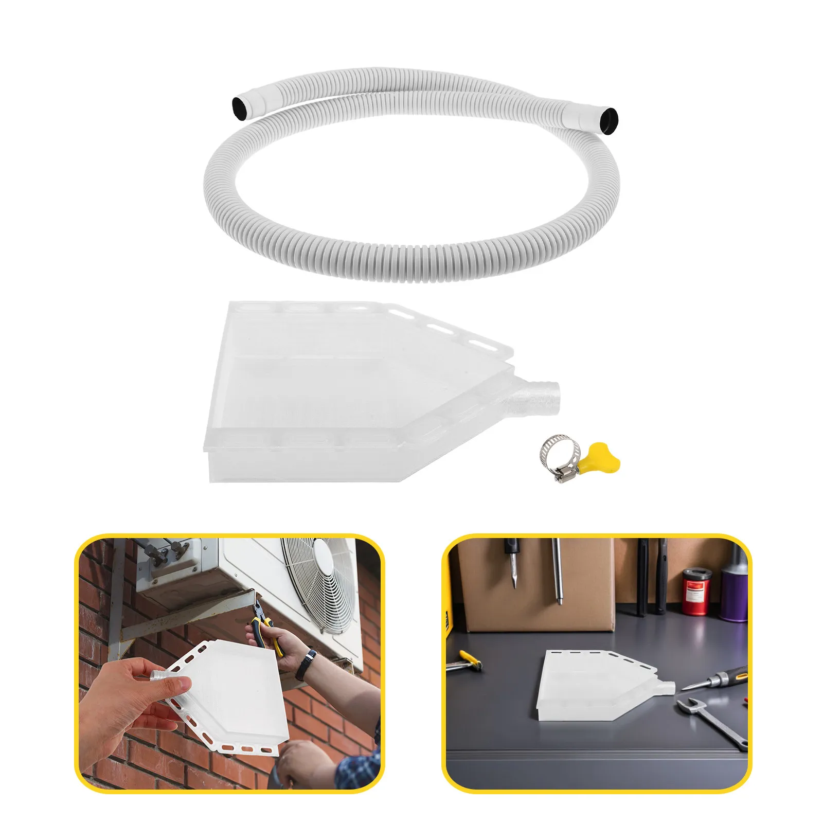 Air Conditioner Drip Pan Portable Outdoor Ac Water Drainage Pan Condensate Catcher Floor Protection Easy Install Ac Drain Tray