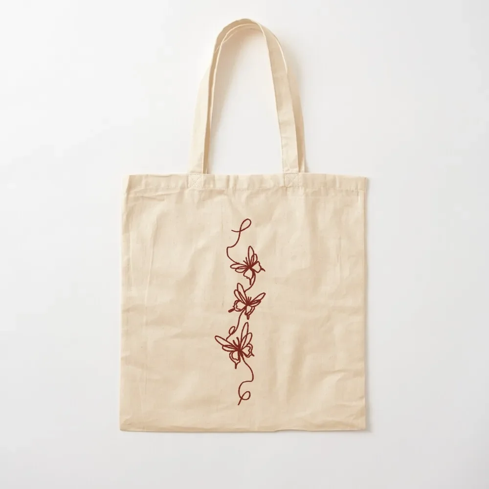 

red string of fate butterflies Tote Bag tote bags men tote bag women Canvas Bag