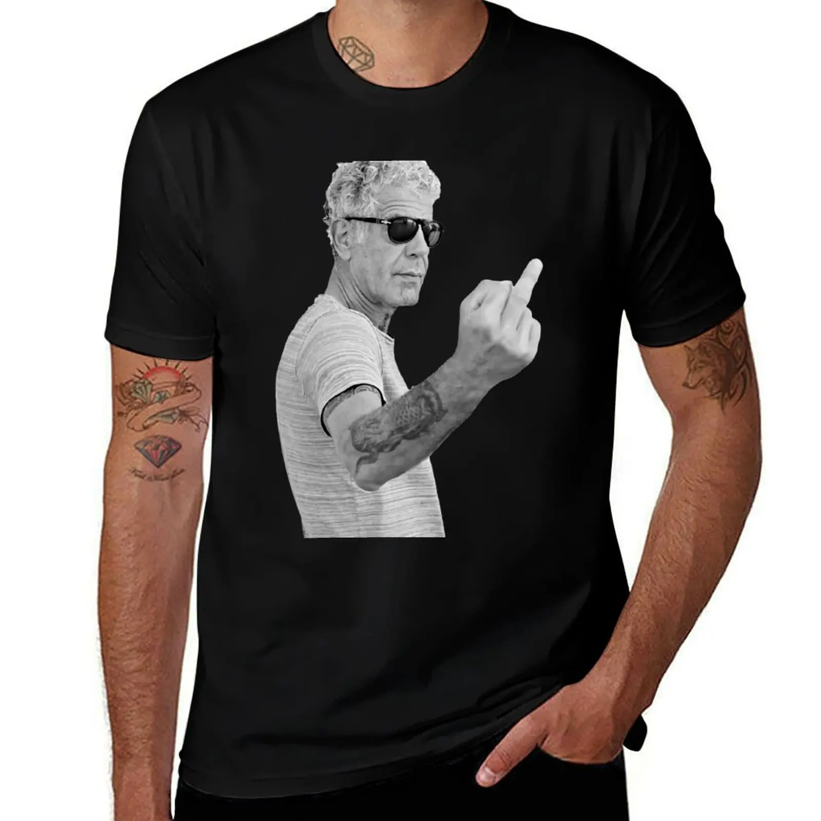 

Энтони Бурден Крутая футболка, футболки для мужчин, белые футболки для мужчин, хлопковые футболки с принтом для мужчин, футболка