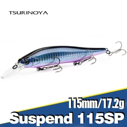 TSURINOYA 115SP Suspend Minnow Jerkbait 115mm 17.2g AURORA Weight System Artificial Hard Bait Professional Fishing Lure