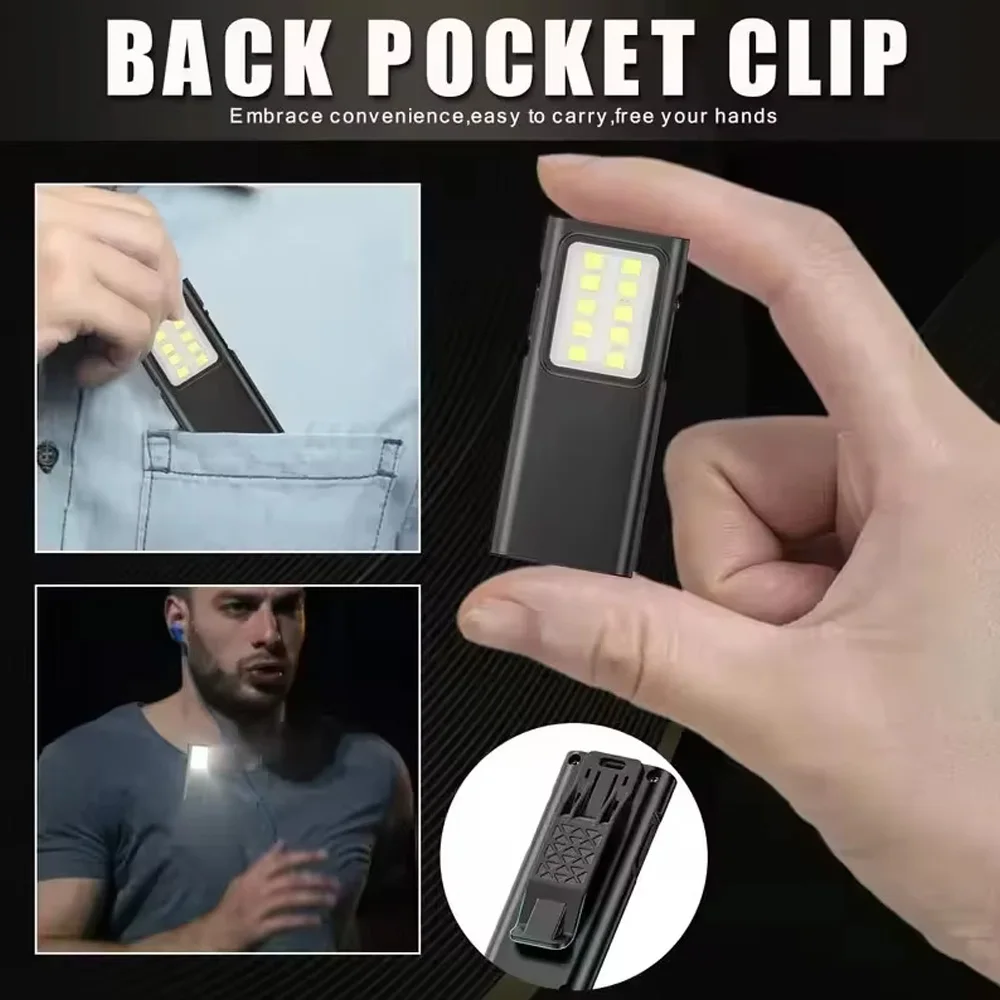 

Миниатюрные светодиодные COB-фонарики-брелоки, USB-перезаряжаемые карманные фонарики для активного отдыха, рыбалки, походов, ремонта