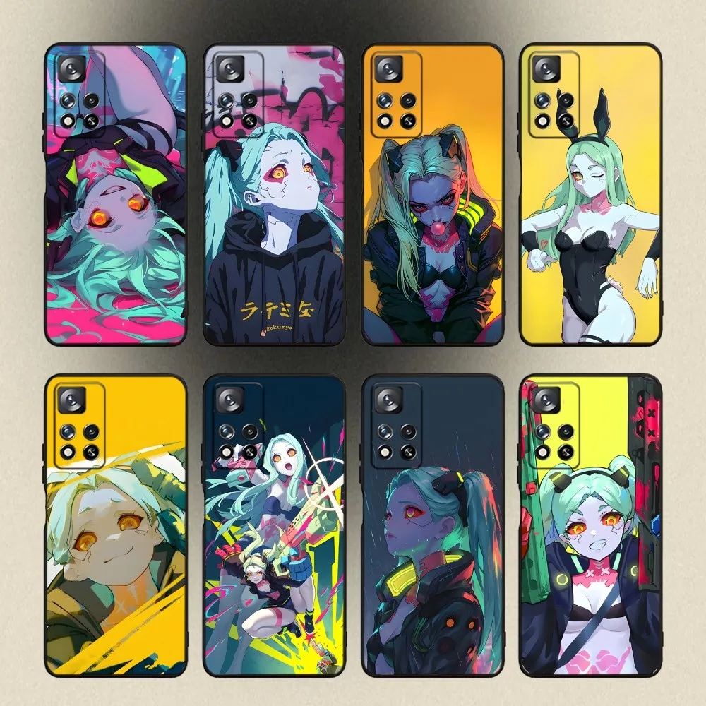 C-CyberpunkS Anime Rebecca Phone Case For Samsung Galaxy A20,A21s,A22,A31,A32,A52,A53,A72,73,A80,A91 Soft Black Cover