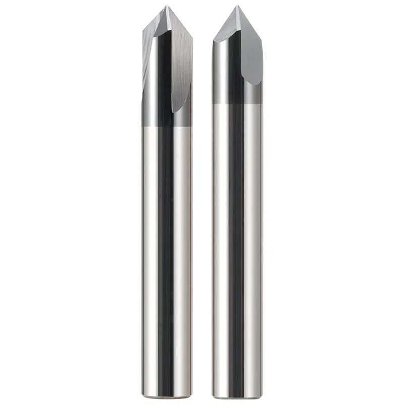 HRC56 3 Flutes Chamfer Milling Cutter 60 90 120 degrees CNC Router Bits Engraving Endmill Tools