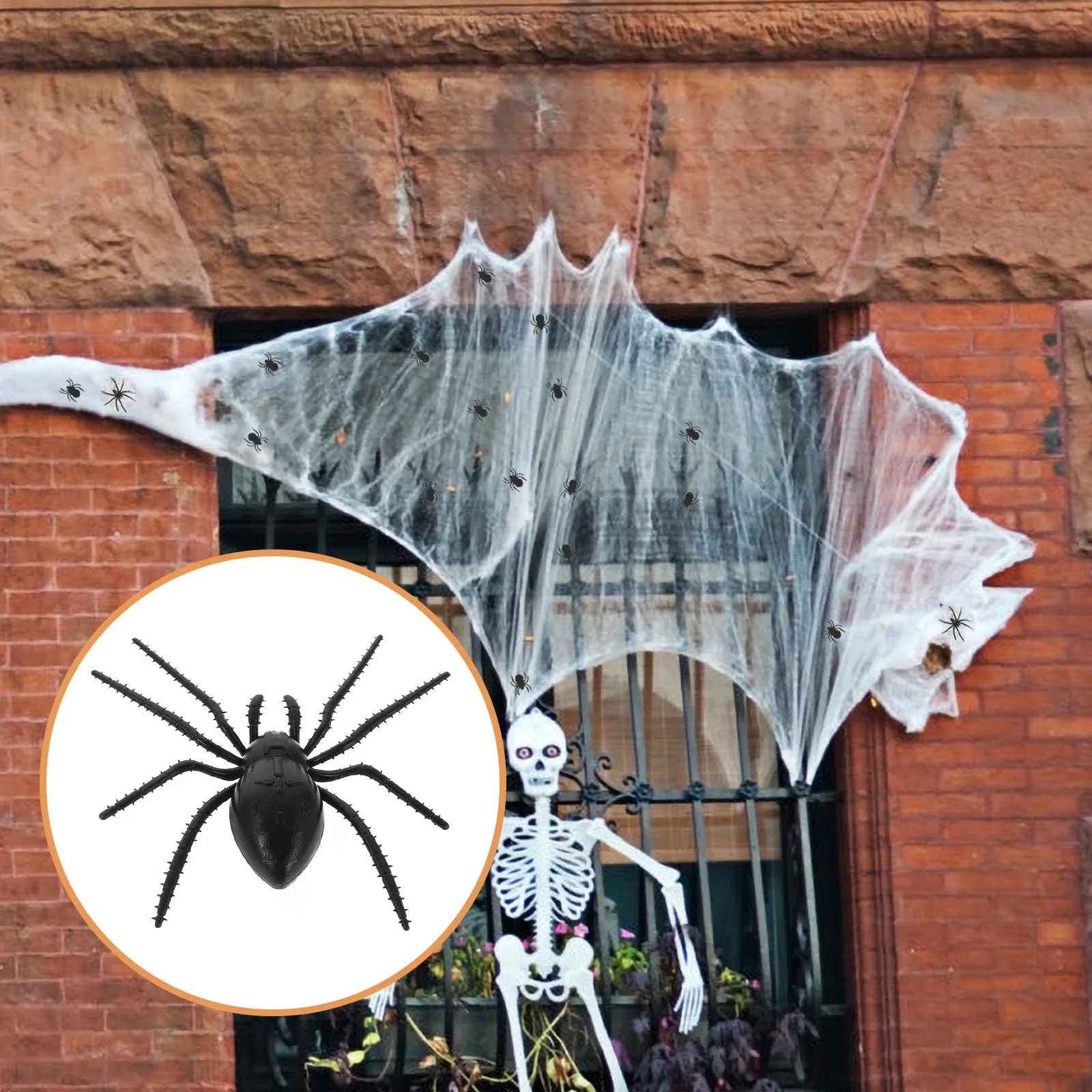 

20pcs Spider Decorations Plastic Spiders Realistic Large Fake Halloween Props Scare Fun Party For Escape Room Home School Decor