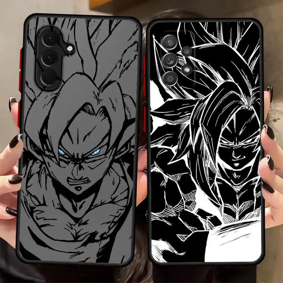 Dragon Bll Vegeta Son Goku funda para Samsung Galaxy A25 A26 A52 A56 A54 A36 A35 A33 A73 A21s A53 A24 A34 funda trasera para teléfono