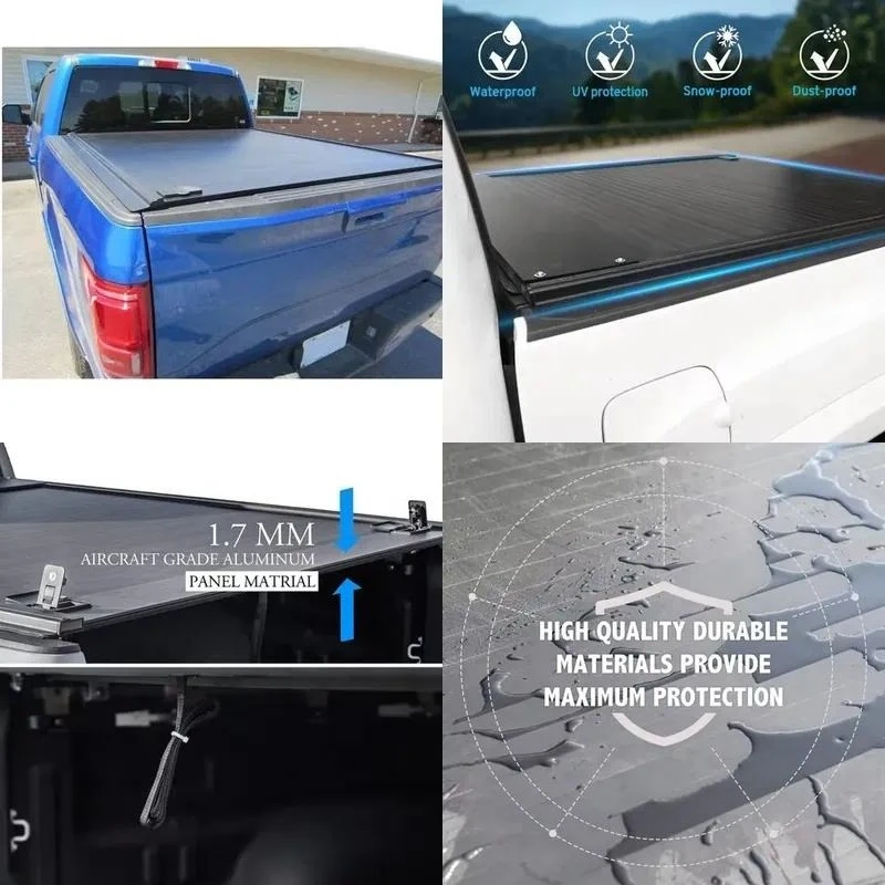 KV8805 roller lid shutter pickup truck bed cover hard aluminum retractable tonneau cover for 2020-2022 colorado 5ft