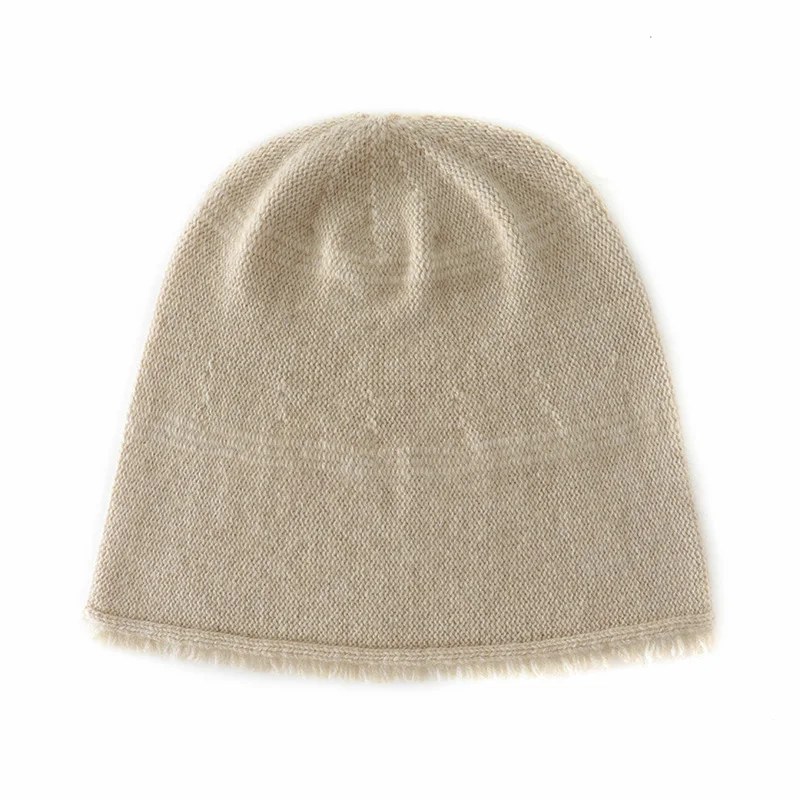 LDZWSM Winter Hat For Women Solid Color Cashmere Wool Beanies Cap Woman Soft Knitted Bonnet Female Warm Beanies I3034055 image 2