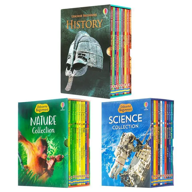 Original Bedtime Reading Science, 30 Volumes de Iniciantes Usborne, Exploração Final da Ciência, Natural, História