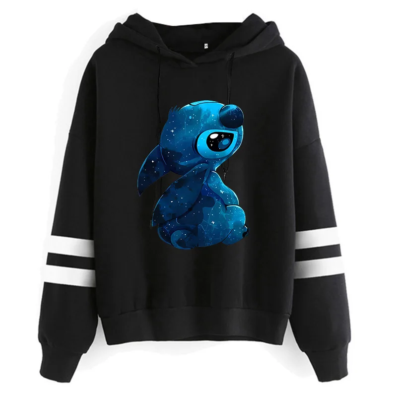 Funny Y2k Christmas Sweatshirt Lilo Stitch Disney Cartoon Hoodies Women Cute Stitch Anime Manga Hoody Female Clothes