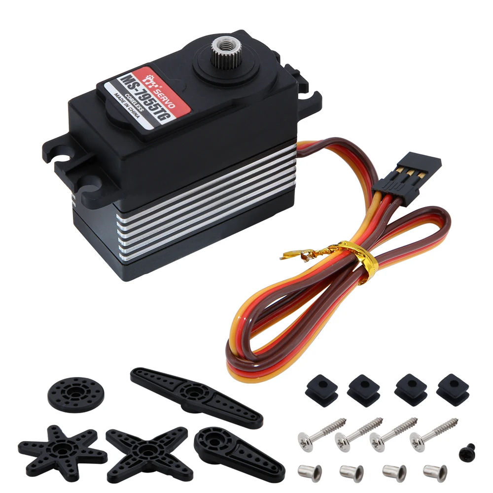 MY Servo MS-7955TG 6.0V/24KG Coreless Motor Servo Digital Ultral Splashproof Titanium Gear Replace HS-7955TG for Rc Cars Model