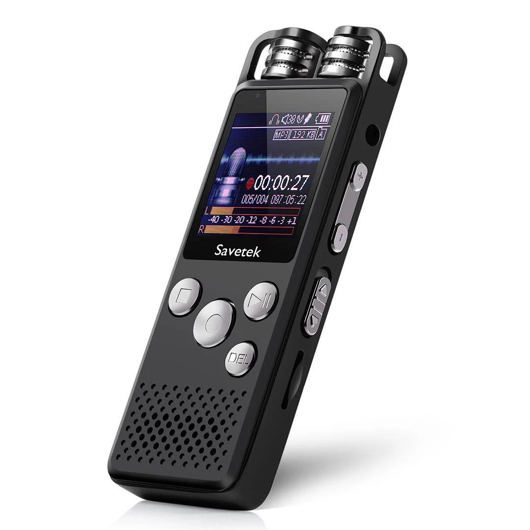 Grabadora de voz Digital activada por voz, 128GB, bolígrafo USB, 500 horas de grabación, PCM HD, 1536Kbps, reproductor Mp3, contraseña, Ebook, grabación con temporizador