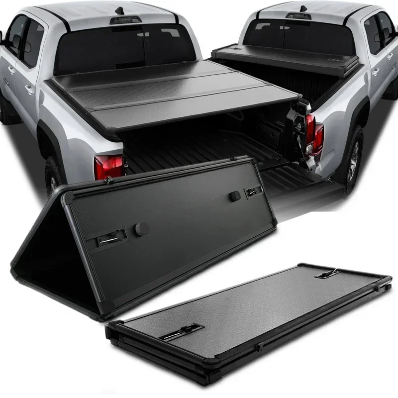 

High Quality Pickup Truck 4X4 Hard Tri-Fold Aluminum Tonneau Covers For Tundra 5ft/5.5ft/6.5ft