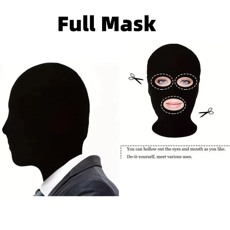Nowa Czarna Maska Cosplay Pełna Cienka Maska dla Dorosłych i Dzieci Kaptur Rekwizyt Cosplay Kostiumy na Halloween Oddychająca Nakrycie Głowy na Imprezę Cosplay