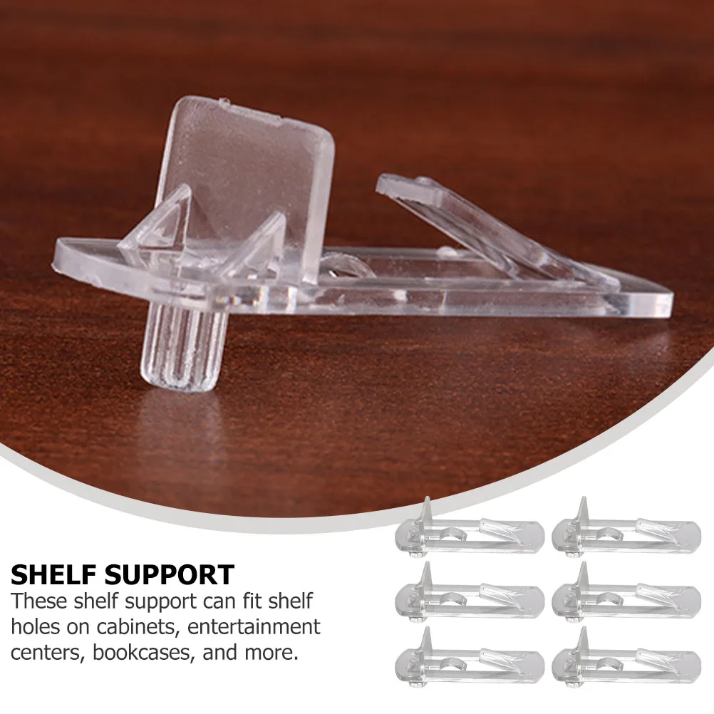 30pcs Transparent Shelf Support Pins for Cupboard Book Shelves Wall Mounting Clips Brackets Locking Pegs Home Storage Solution