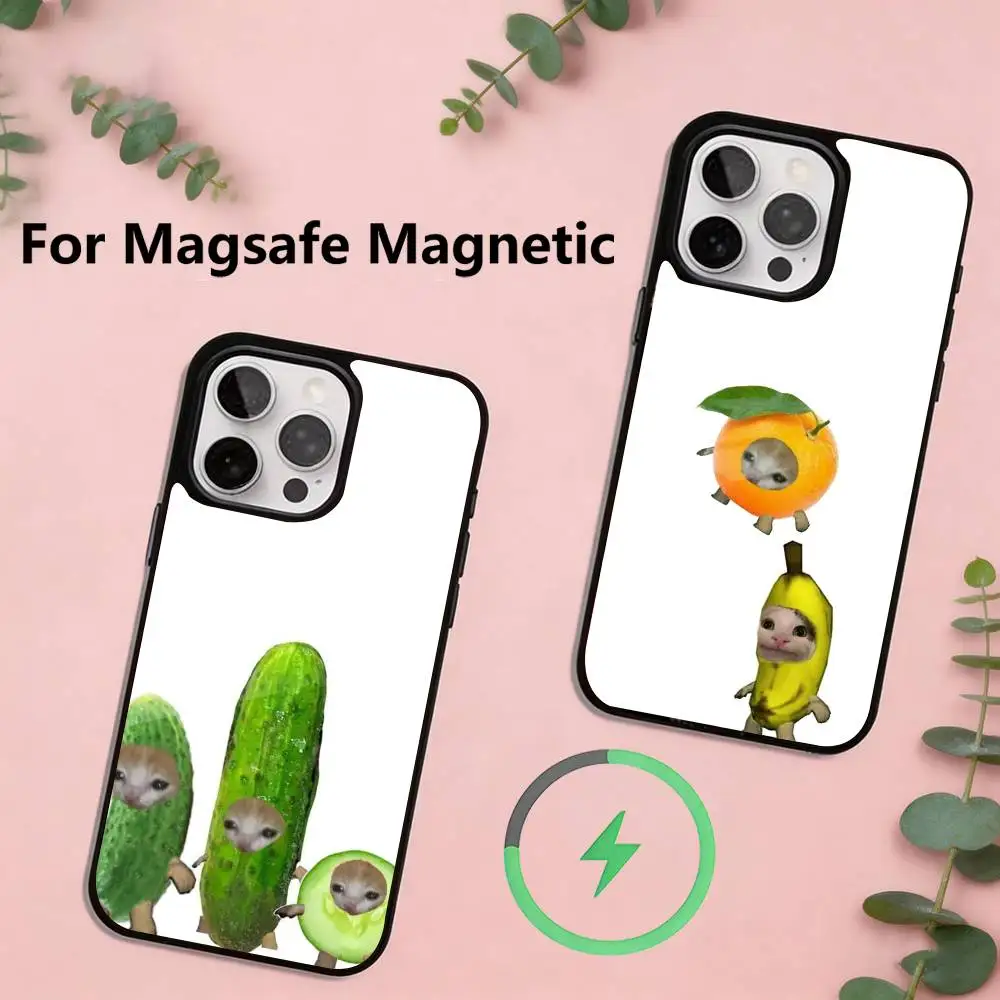 

Potato Cat Tomato Kitten Couple Phone Case For iPhone17,16,15,14,13,12,11 Plus,Pro Magnetic For Magsafe Wireless Charging