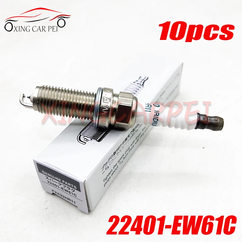 10 Uds bujía de iridio doble FXE22HR11 22401-EW61C para Nissan Teana Murano 350Z 3.5L Infiniti EX25 FX35 FX50 AWD Q50 QX60 M35