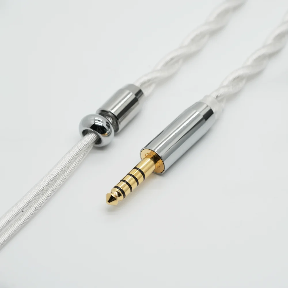 XINHS Y05 2 Core Silver Plated IEM Upgrade Cable 0.78 2Pin MMCX QDC TFZ 3.5mm 4.4mm Balanced HiFi Earphone Cable image 3