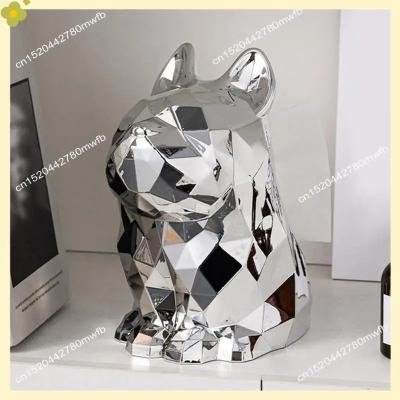 

LDHL крышка коробки для салфеток в форме французского бульдога, диспенсер для салфеток для лица, бумажная крышка для ванной комнаты, гостиной, прочный, простой в использовании