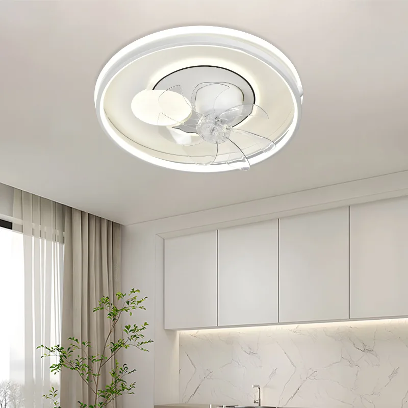 96W LED Ceiling Light Ceiling Fan  Modern Simple Home Bedroom Remote Control Dimmable Fan Light