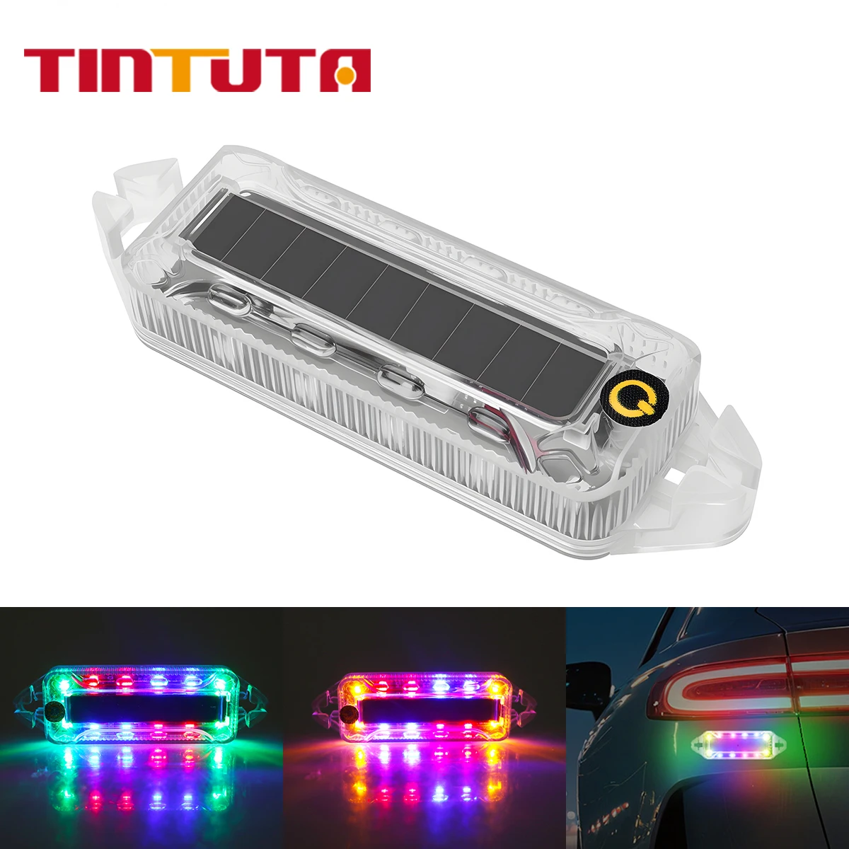 

2/4PCS Solar LED Car Anti Rear End Collision Light Anti-collision Warning Wireless Flashing Breathing Light for Car Accessories