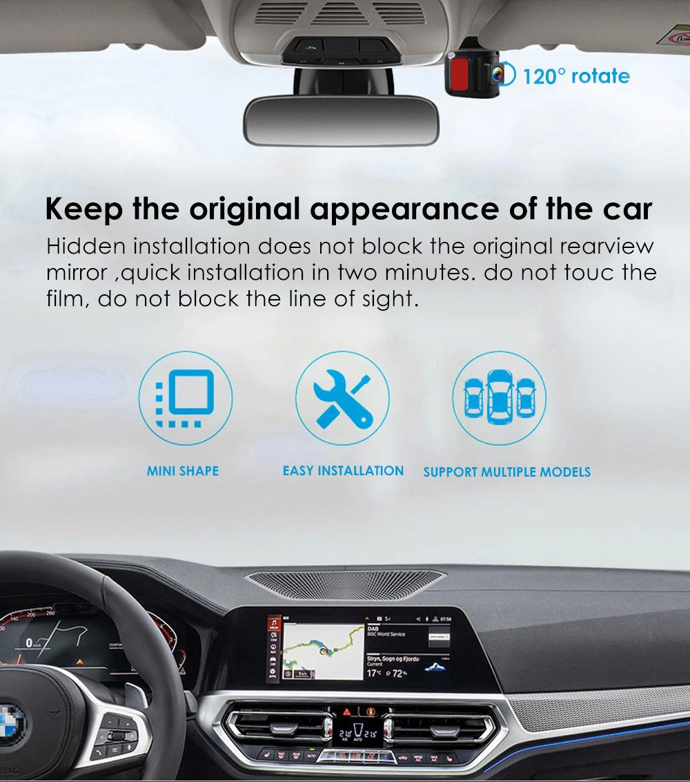 Hizpo USB ADAS Full HD 1080P Car DVR Dash Cam NO SD Card Only Fits for Our Android Stereos In Our Shop