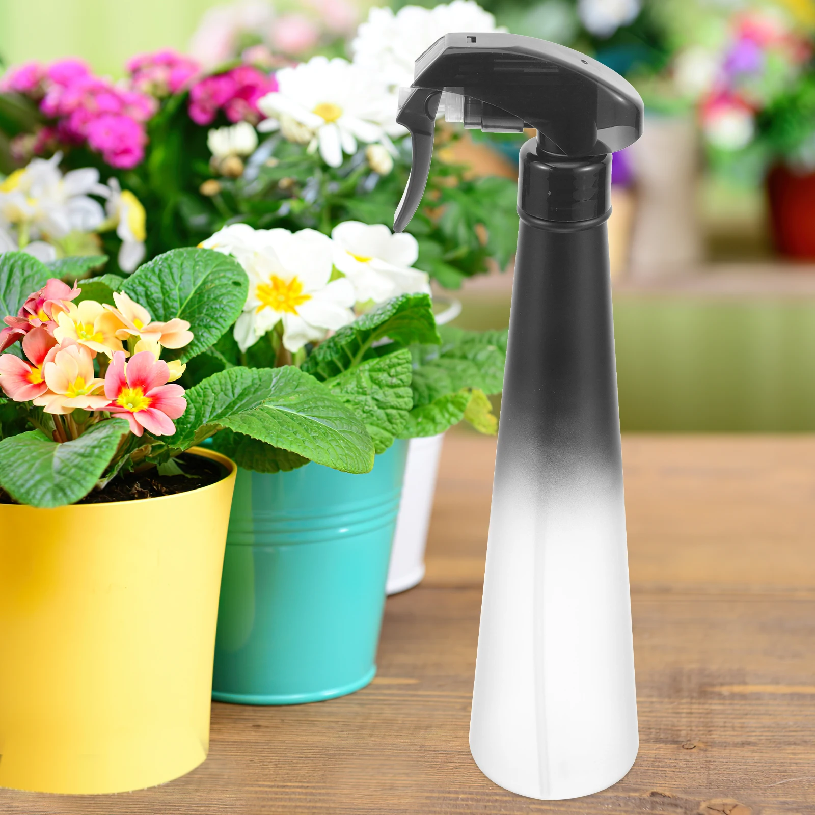 

350ml Cone Shaped Black Gradient Spray Bottle Refillable Reusable Leak Proof Large Capacity Portable Hair Salon Gardening