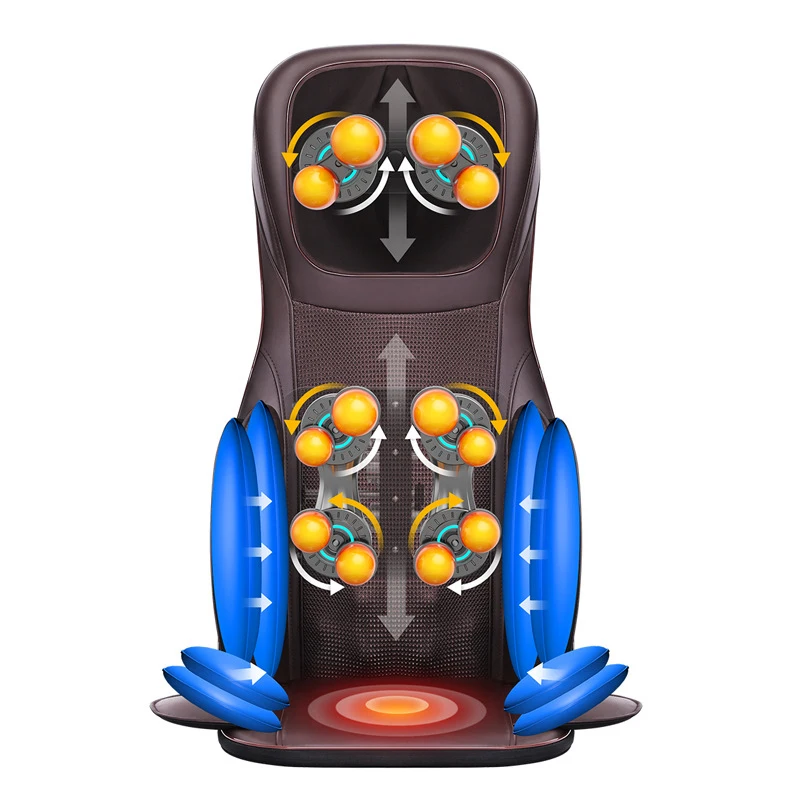 Poduszka do masażu całego ciała Elektryczne krzesło do masażu Poduszka biurowa Mata wibracyjna Podgrzewana poduszka powietrzna do szyi i pleców Squezz LEK-909C