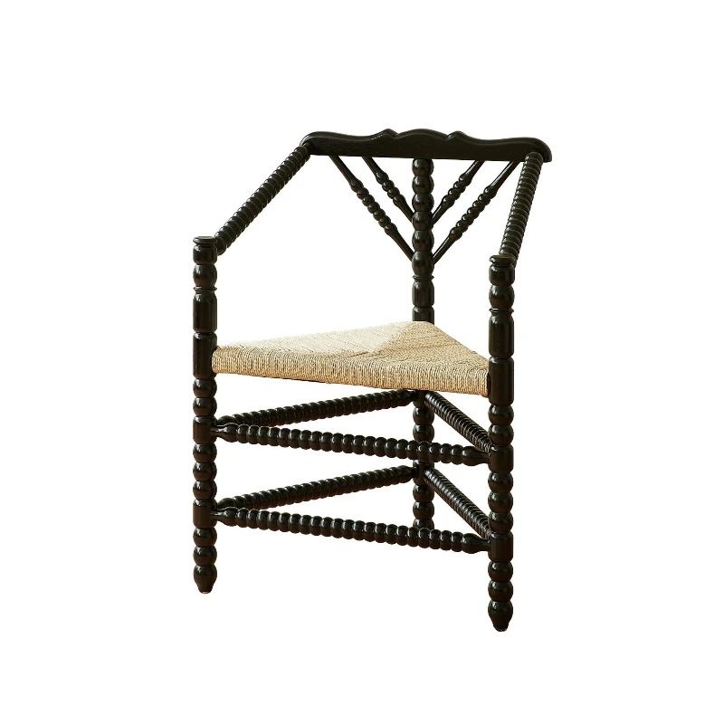 

Solid wood corner chair dressing leisure chair balcony living room studio ornament