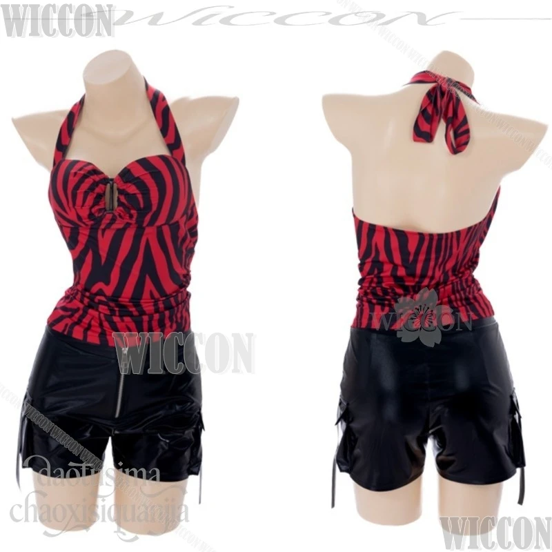 Nikki Cosplay Horror Movie Obsession Costume Halter Top Pu Short Wig One Wish Willow Halloween Roleplay Festival Fancy Comic Con view 2