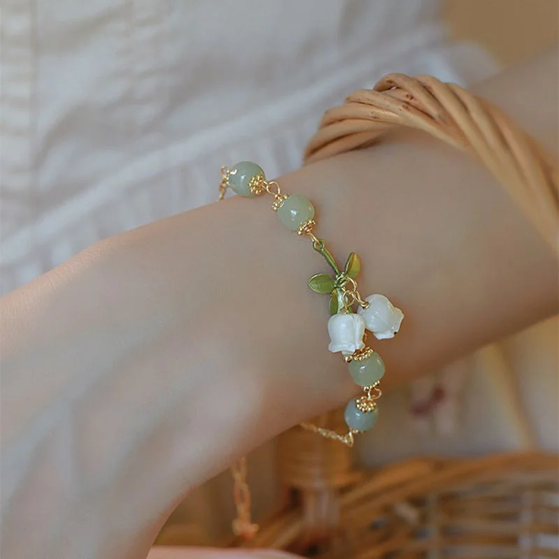 New Forest Cherry Bracelet Ancient Wind Chime Orchid Best Friend Bracelet Exquisite High Beauty Vintage Gift