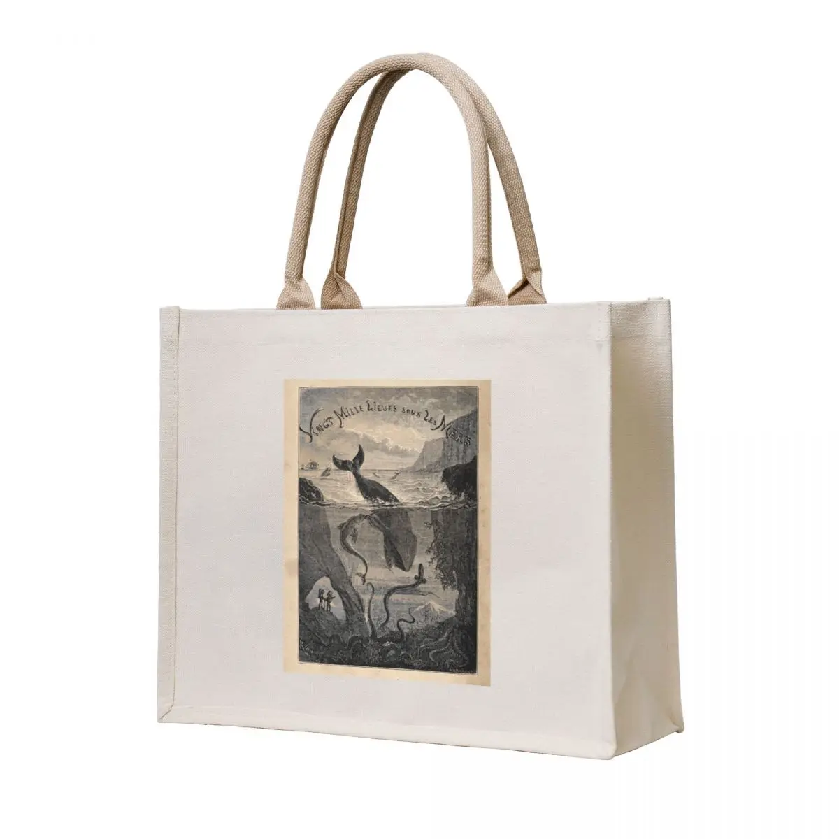 

20,000 Leagues Under the Sea, Frontispiece 1871 Tote Bag Canvas tote bags men tote bags aesthetic canvas