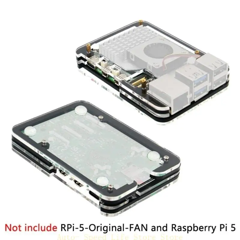 

02DA Acrylic Box for 5 Exhaust Hole for Embedded Systems Development