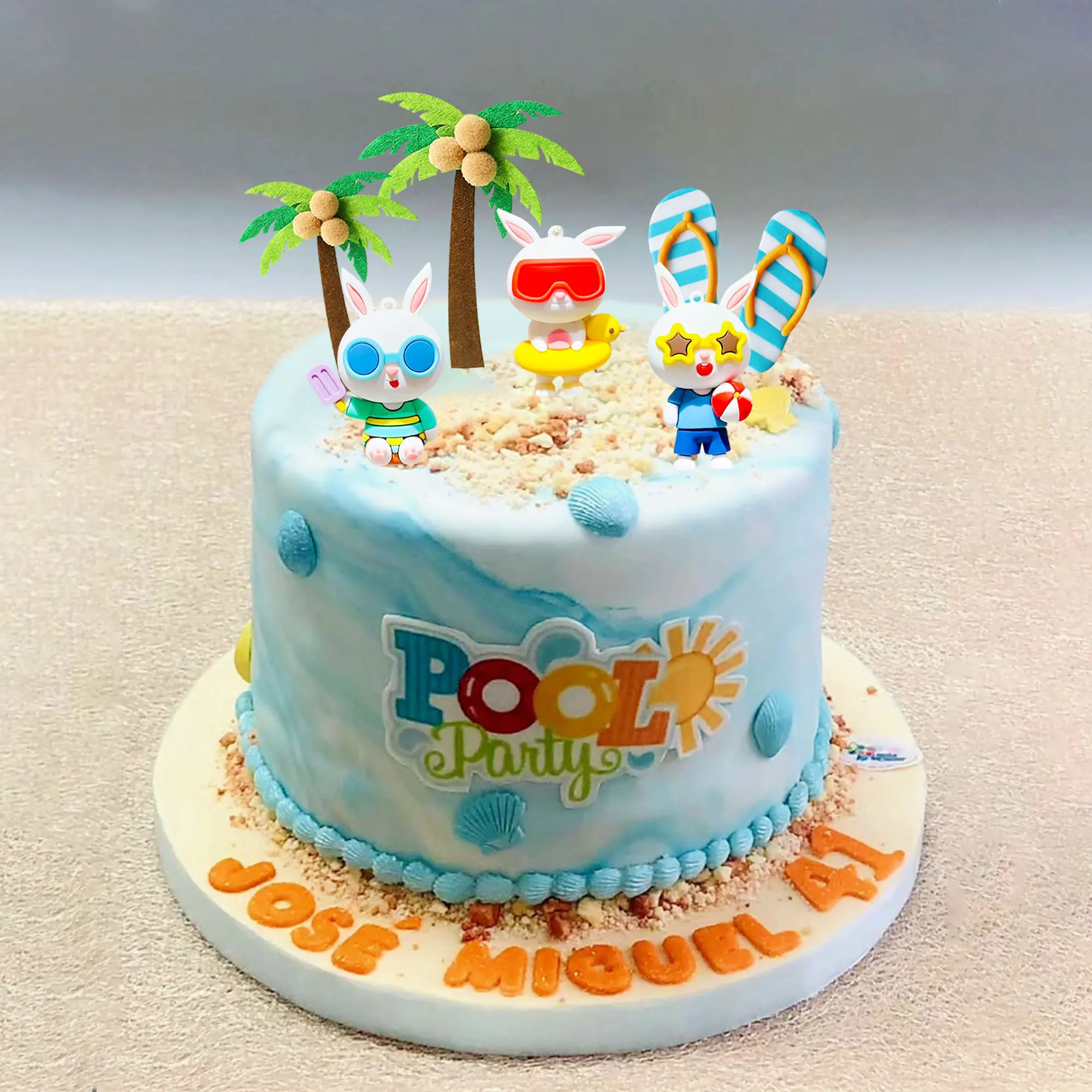 LaVenty Strand Kuchen Dekorationen Sommer Surfbrett Kuchen Topper Pool Party Kuchen Dekoration Luau Kuchen Dekoration Hawaiianische Dekoration – Detail 3