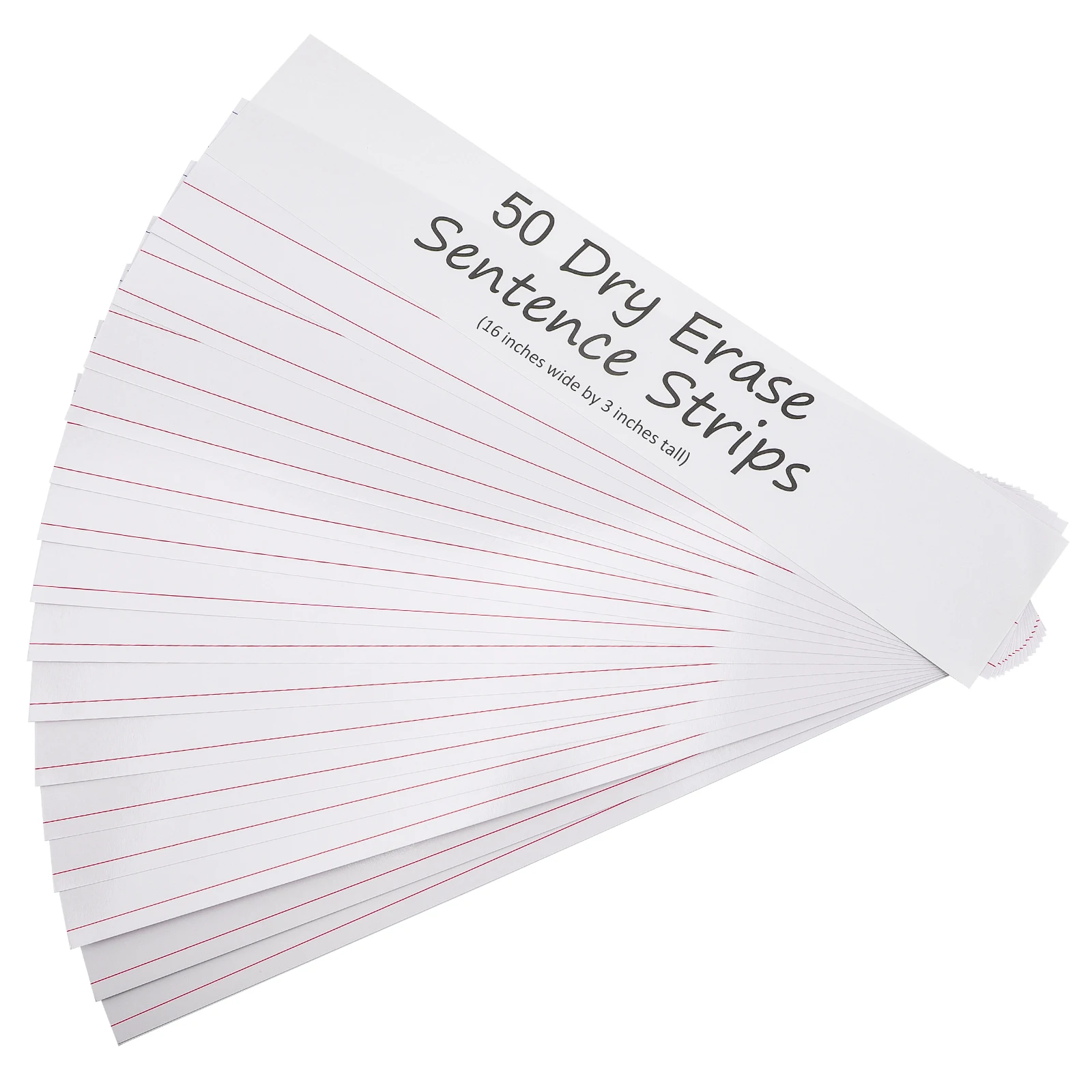 

50 Pcs Sentence Strips Kids Learning White Board Educational Writing Teaching Aids Dry Erase Practice Cards English Study