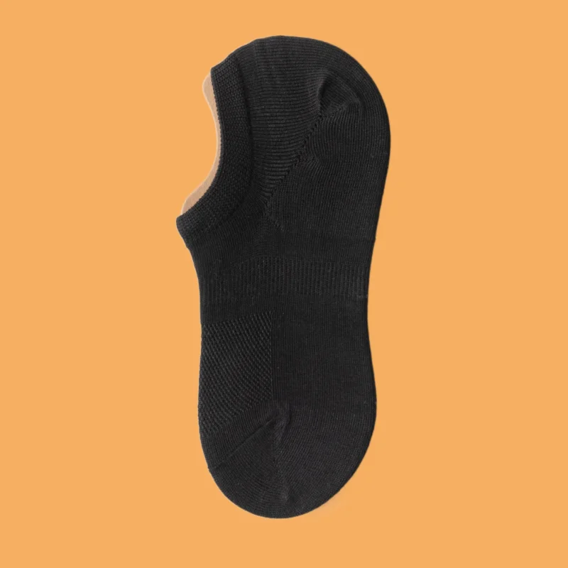 Chaussettes respirantes à taille courte pour hommes, maille respirante, bouche peu profonde, absorbant la transpiration, printemps, été, solide, document, invisible, synchronisation, 5/10