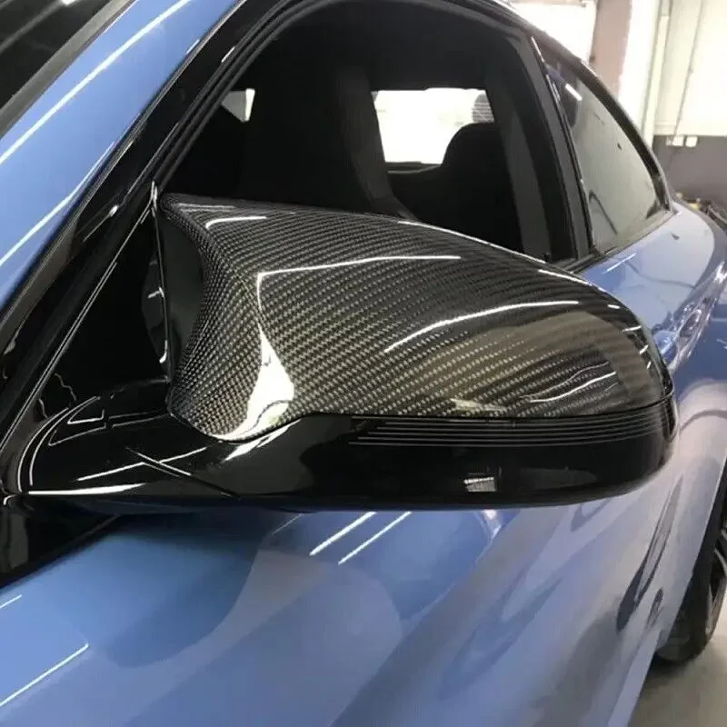 For BMW M3 F80 M4 F82 F83 2015-2019 LHD Real Carbon Fiber Rearview Side Mirror Cover Wing Cap Exterior Door Rear View Case Trim