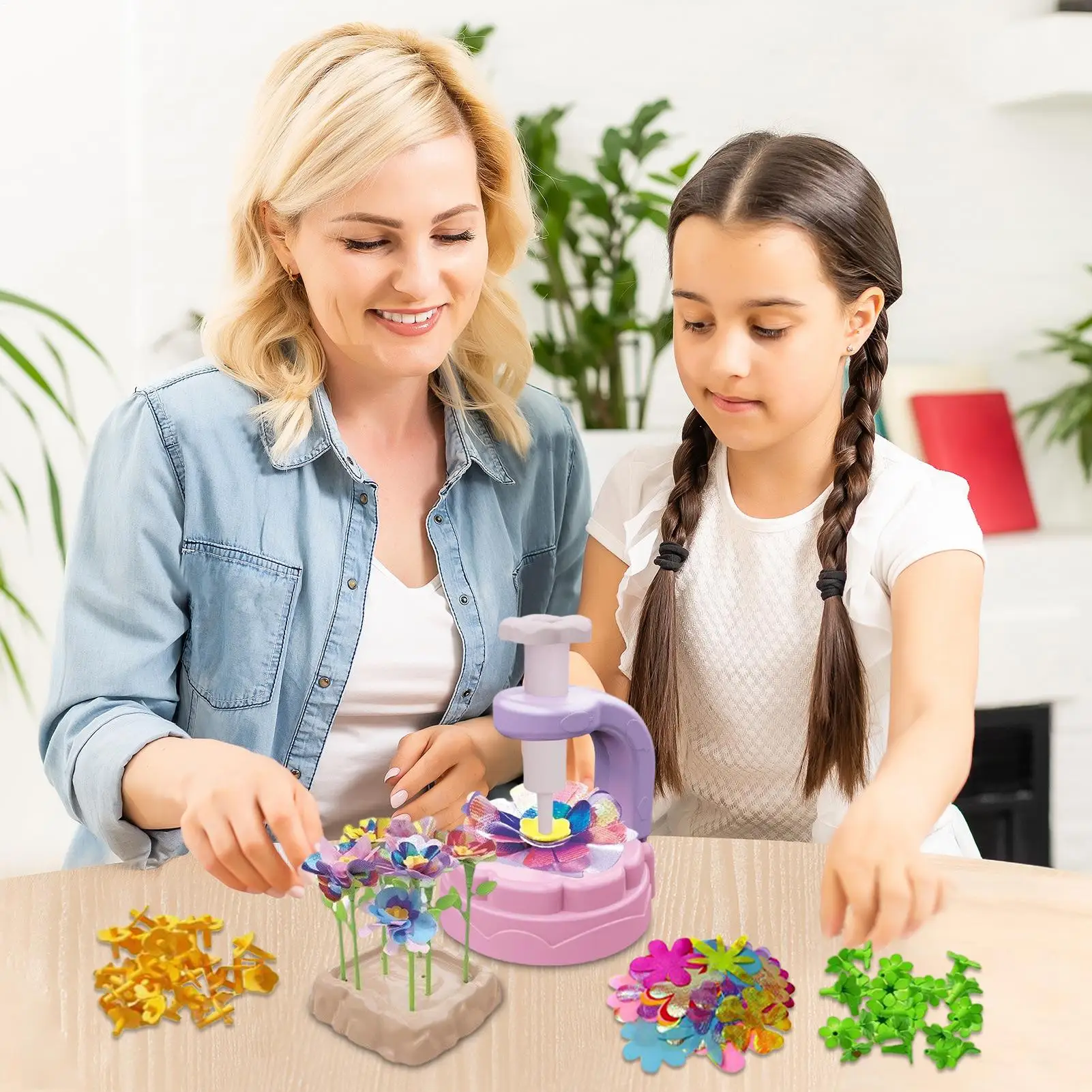 Flower Bouquet Making Toy Flowers Making Toy Arts and Crafts Educational Learning Arts Activity for 4-8 Years Old Preschool Kids