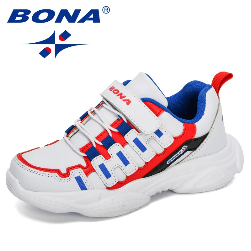 

BONA 2022 New Designers Spring Autumn Children Sneakers Synthetic Outdoor Toddler Casual Footwear Boys Teenage Trainers Girls