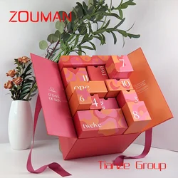 Custom , 2023 Advent Calendar Packaging Gift Box Eco friendly Custom Product Mystery Surprise Paper Box