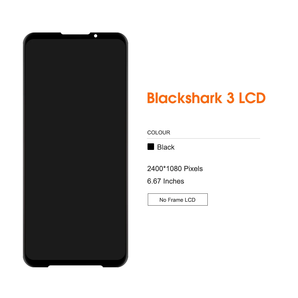 Imagem -02 - Amoled Lcd Display Touch Screen Digitizer Assembly Substituição para Xiaomi Black Shark Kle-h0 Kle-a0