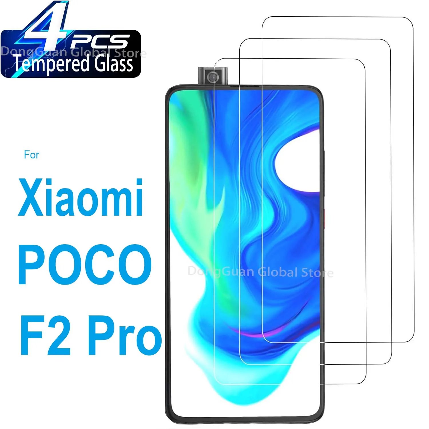 

1/2/3/4Pcs For Xiaomi POCO F2 Pro Tempered Glass Screen Protector Glass Film