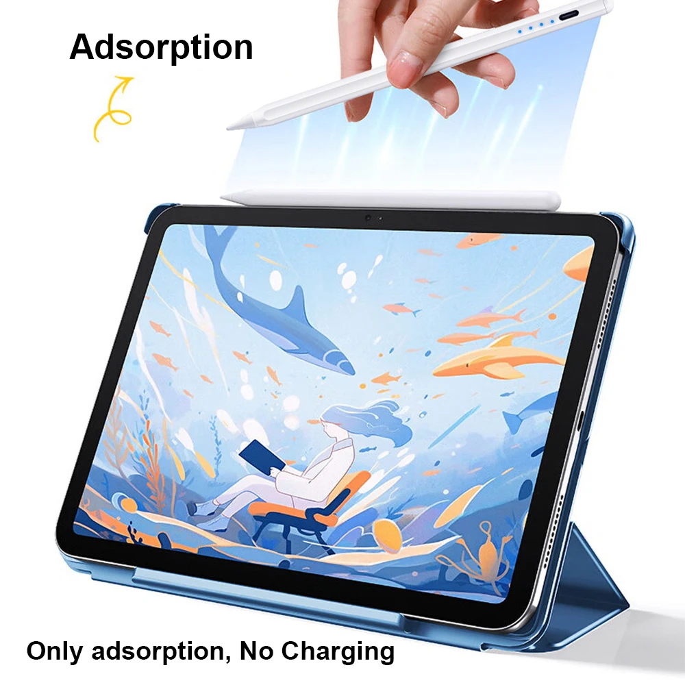 WiWU Pencil for iPad Air Pro Palm Rejection Tablet Touch Pen with 4 LED Power Display Tilt-Sensitive Stylus for iPad view 3